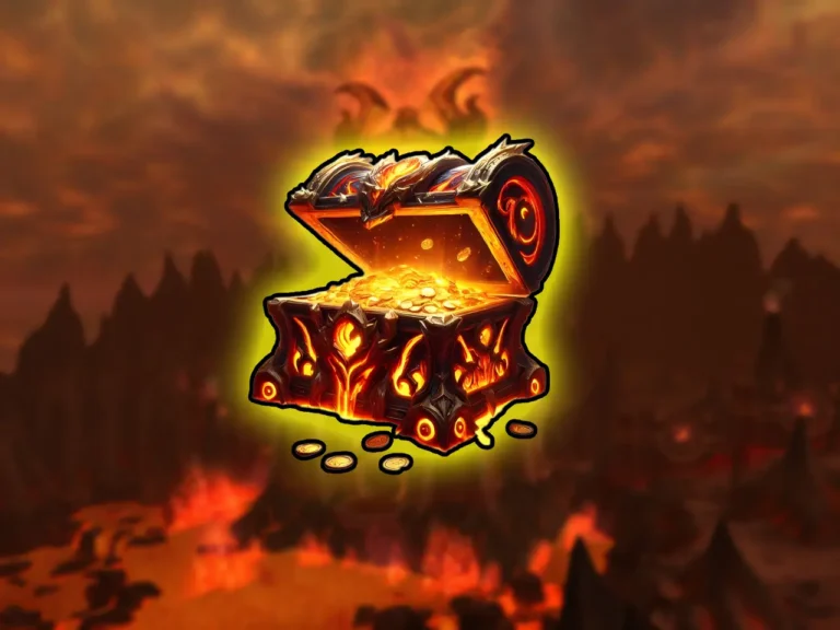 Character in World of Warcraft: Cataclysm receiving gold in a secure trade, symbolizing fast and safe WoW Cataclysm gold transactions.