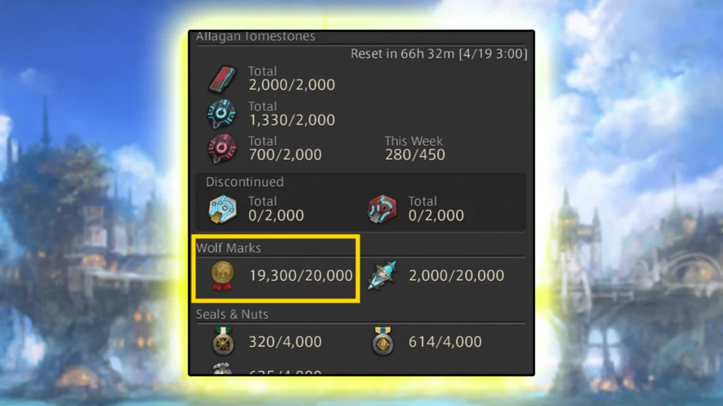 Wolf Marks ffxiv currency